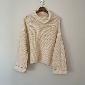 Free People oversized knit turtleneck sweater